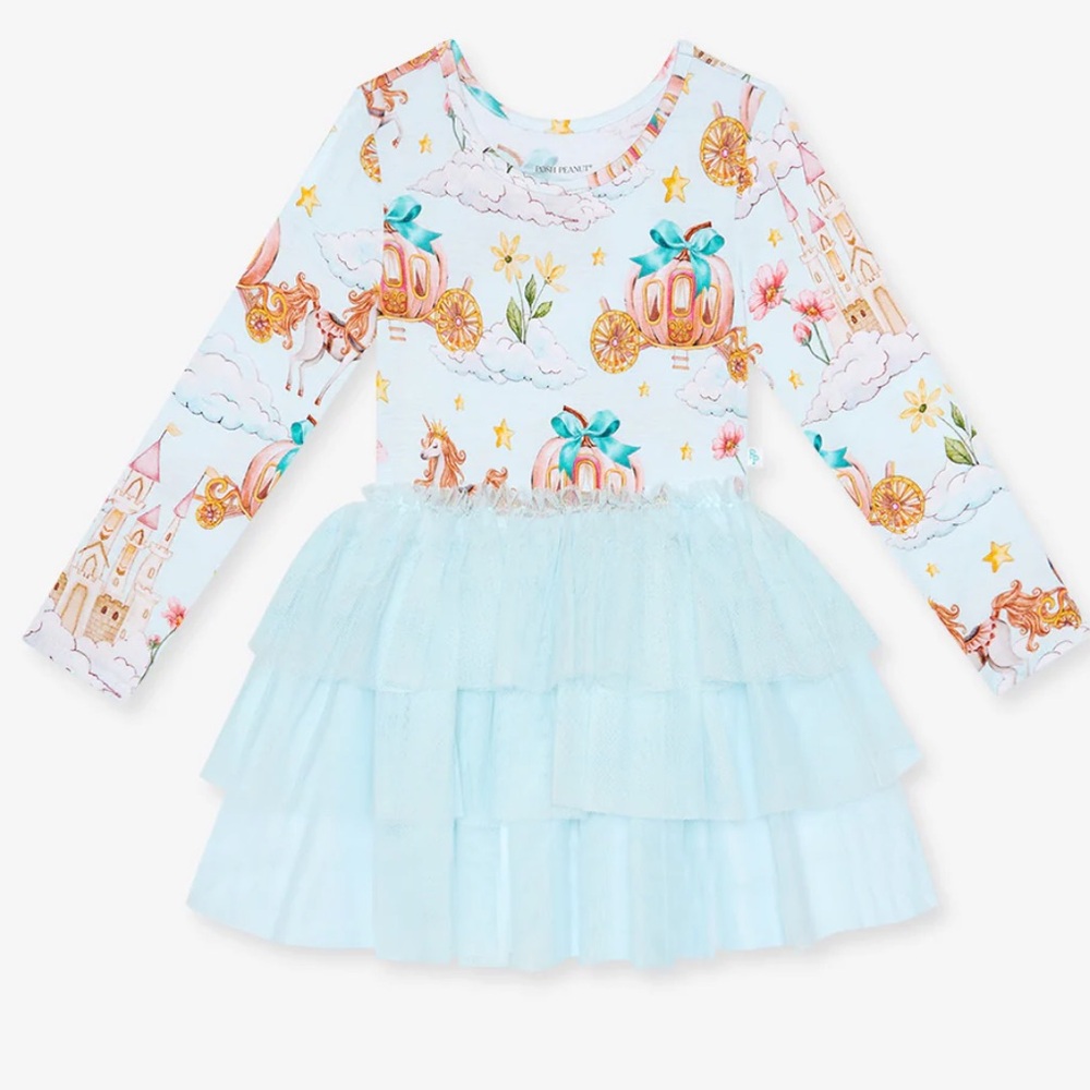 Posh Peanut Margaret Long Sleeve Tulle Dress